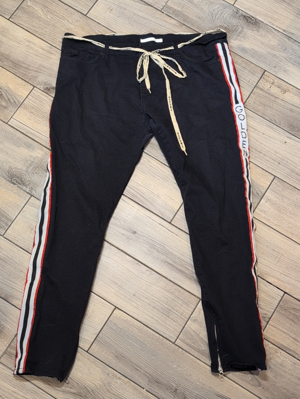 Golden Made In USA Navy Men's Pants with Side Stripes Size 42 Small Batch Goods